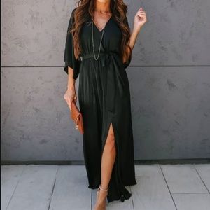 Vici Aria Kimono Maxi Dress (black)